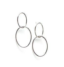 Infinity Hoop Earrings - Silver