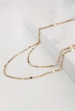 Double Layered Cleo Necklace - Gold