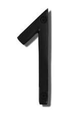 6” Black Aluminum House Number 1