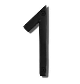 6” Black Aluminum House Number 1