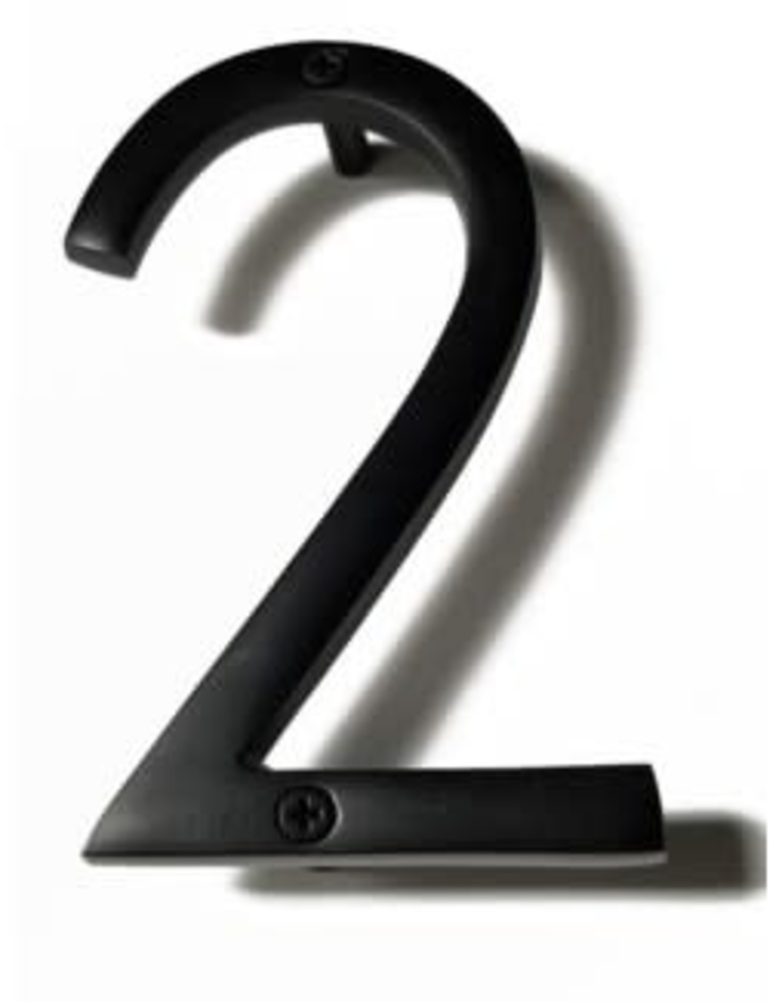 6” Black Aluminum House Number 2