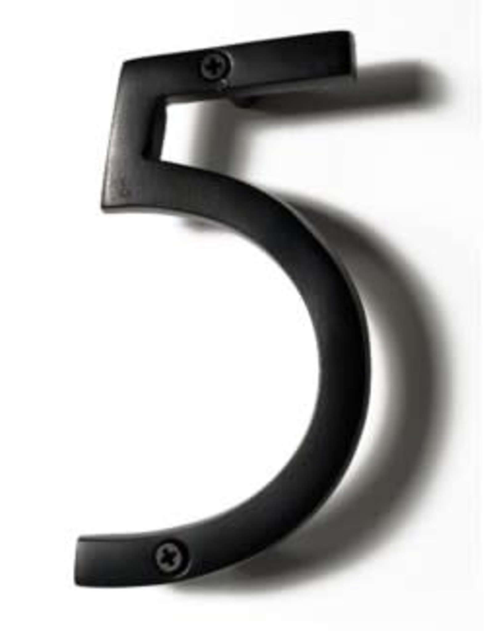 6” Black Aluminum House Number 5