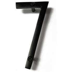 6” Black Aluminum House Number 7