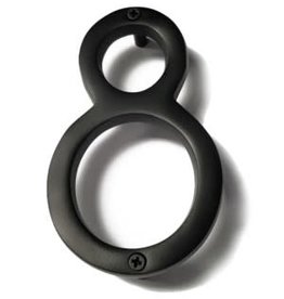 6” Black Aluminum House Number 8