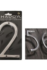 6” Polished Aluminum House Number 2