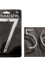 6” Polished Aluminum House Number 7