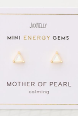 Mini Energy Gem Earrings - Mother of Pearl
