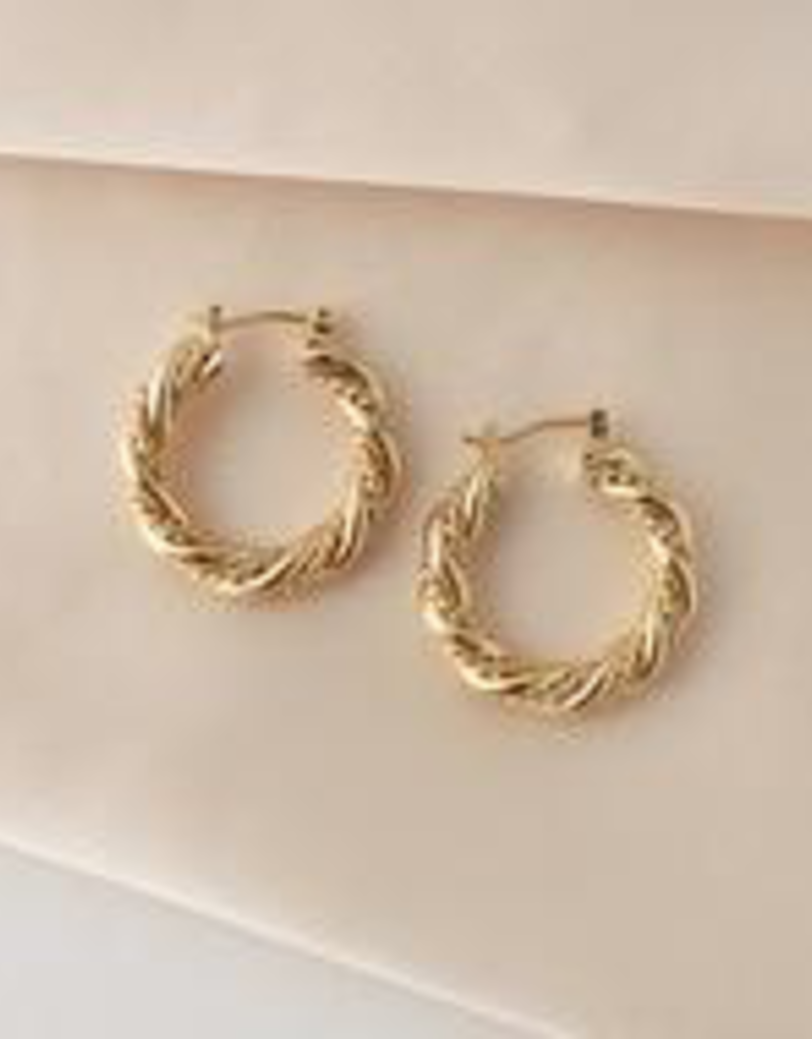 Jessie Hoop Earrings  1" - Gold