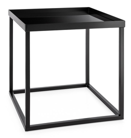 Cube Frame Table with Glass Top 16x16x16"