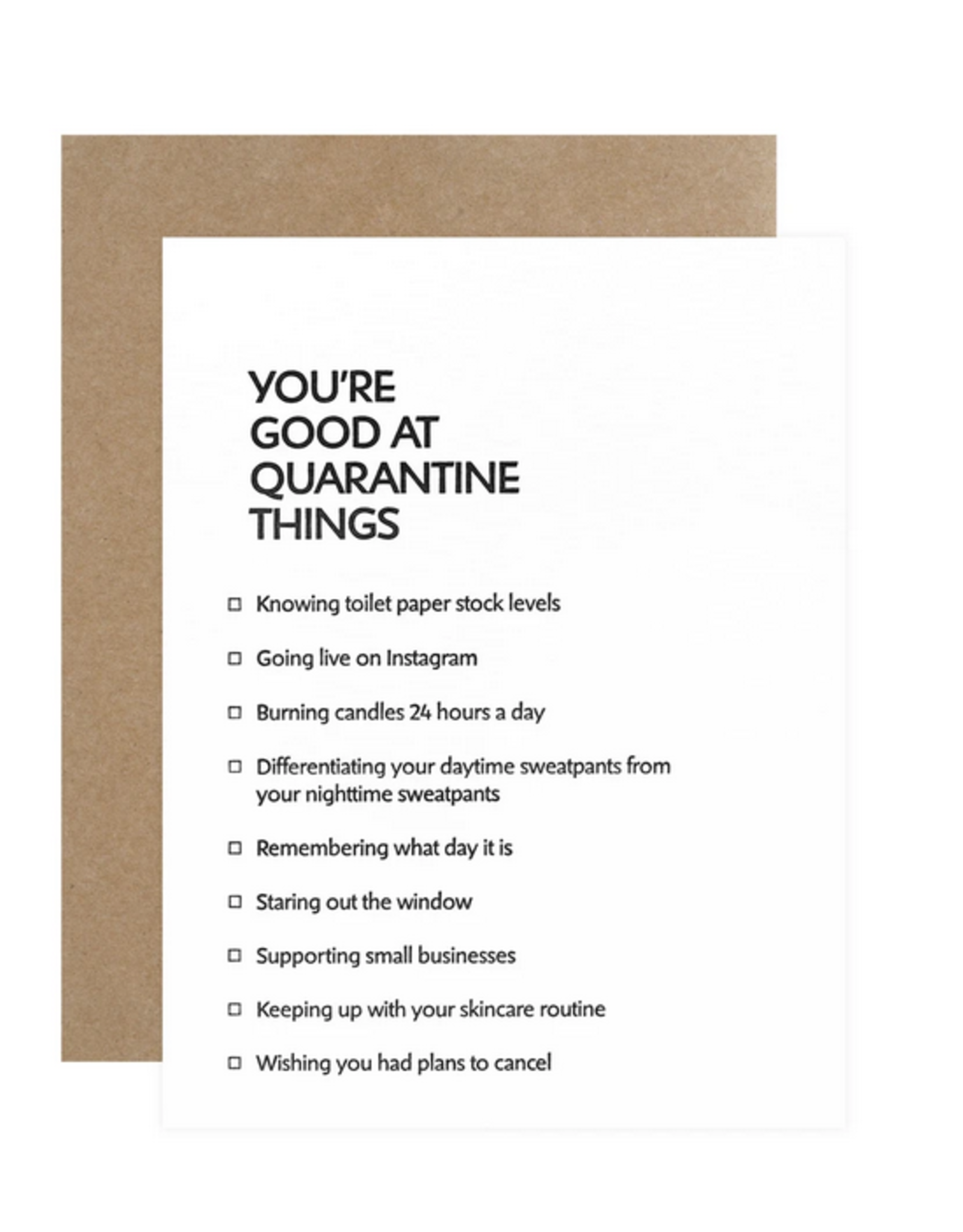 Quarantine Things Card