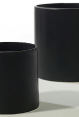 Large Black Cercle Pot D6.5" H6.25"