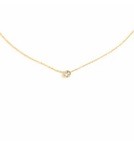 Solitaire Necklace - Gold