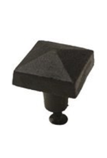 Large Square Cast Iron Knob with Point