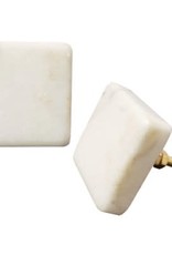 Square Cream Stone Knob