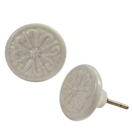 White Circle Design Knob