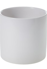 Small Matte White Cercle Pot D4.25” H4.25"