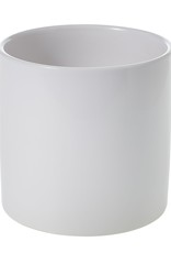Large White Cercle Pot D6.5” H6.25”