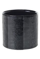 Large Black Delux Pot D6.5” H6”