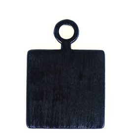 Mini Square Black Brushed Wood Board L10.75" W7.75"
