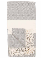 Slate Diamond Pattern Turkish Towel