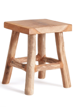 Medium Ewan Teak Stool 6.75 x 6.75 x 8"