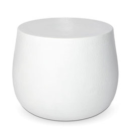 Indoor ‘ Outdoor White Nordic Accent Table D20” H16”