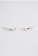 Sterling Silver Twist Ear Crawlers 23mm