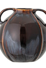 Blue / Brown Reactive Glaze Vase with Handle H6”