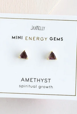 Mini Energy Gem Earrings - Amethyst