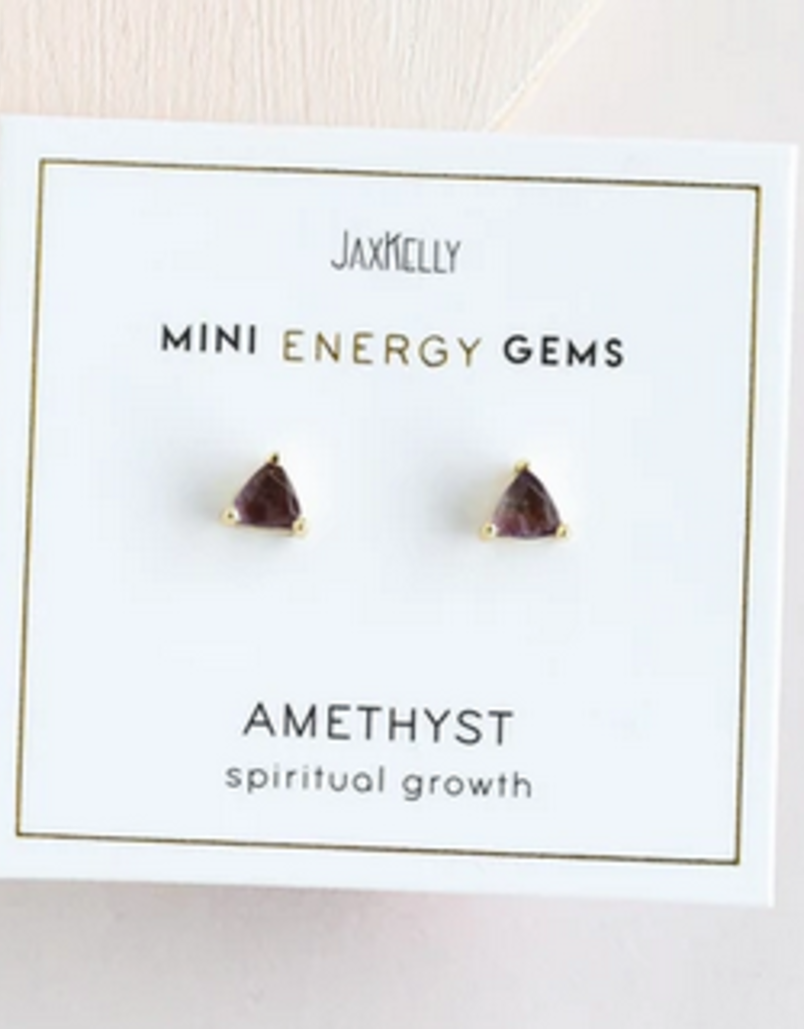 Mini Energy Gem Earrings - Amethyst