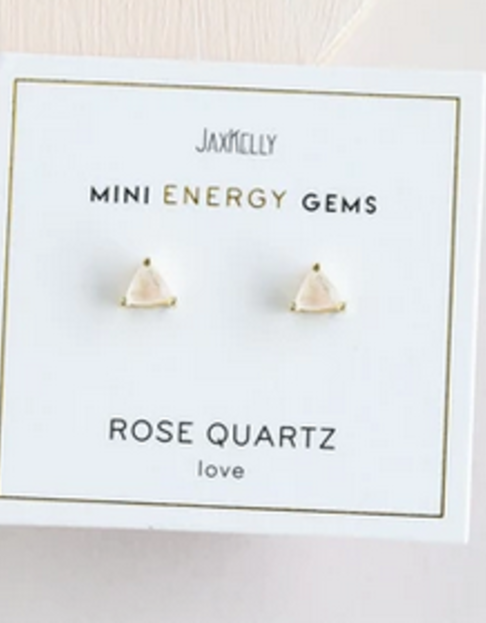 Mini Energy Gem Earrings - Rose Quartz