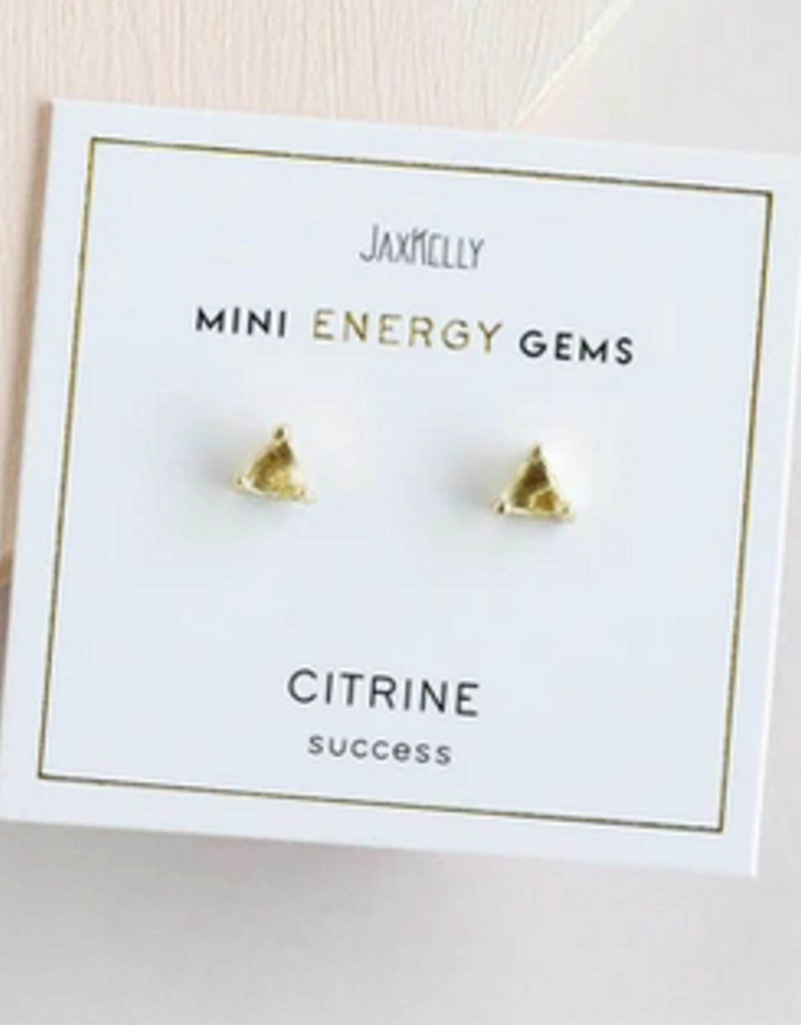 Mini Energy Gem Earrings - Citrine