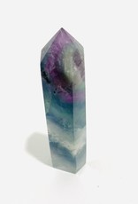 Rainbow Flourite Quartz Point H3-4"