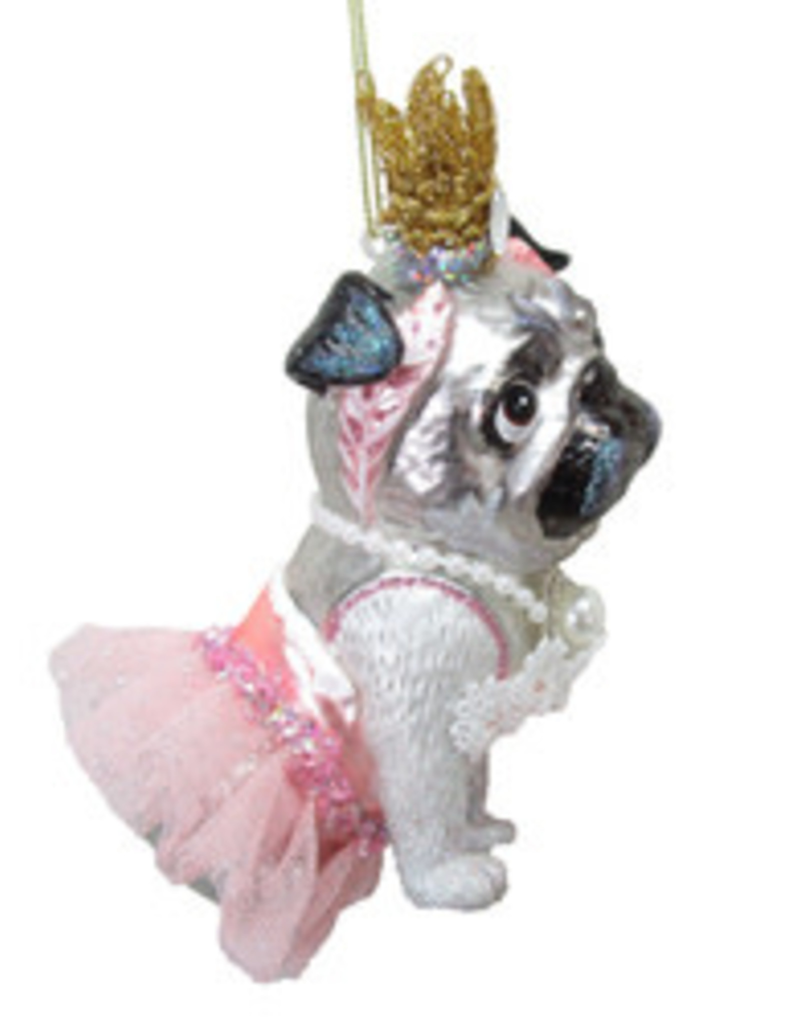 Pug as Princess Ornament