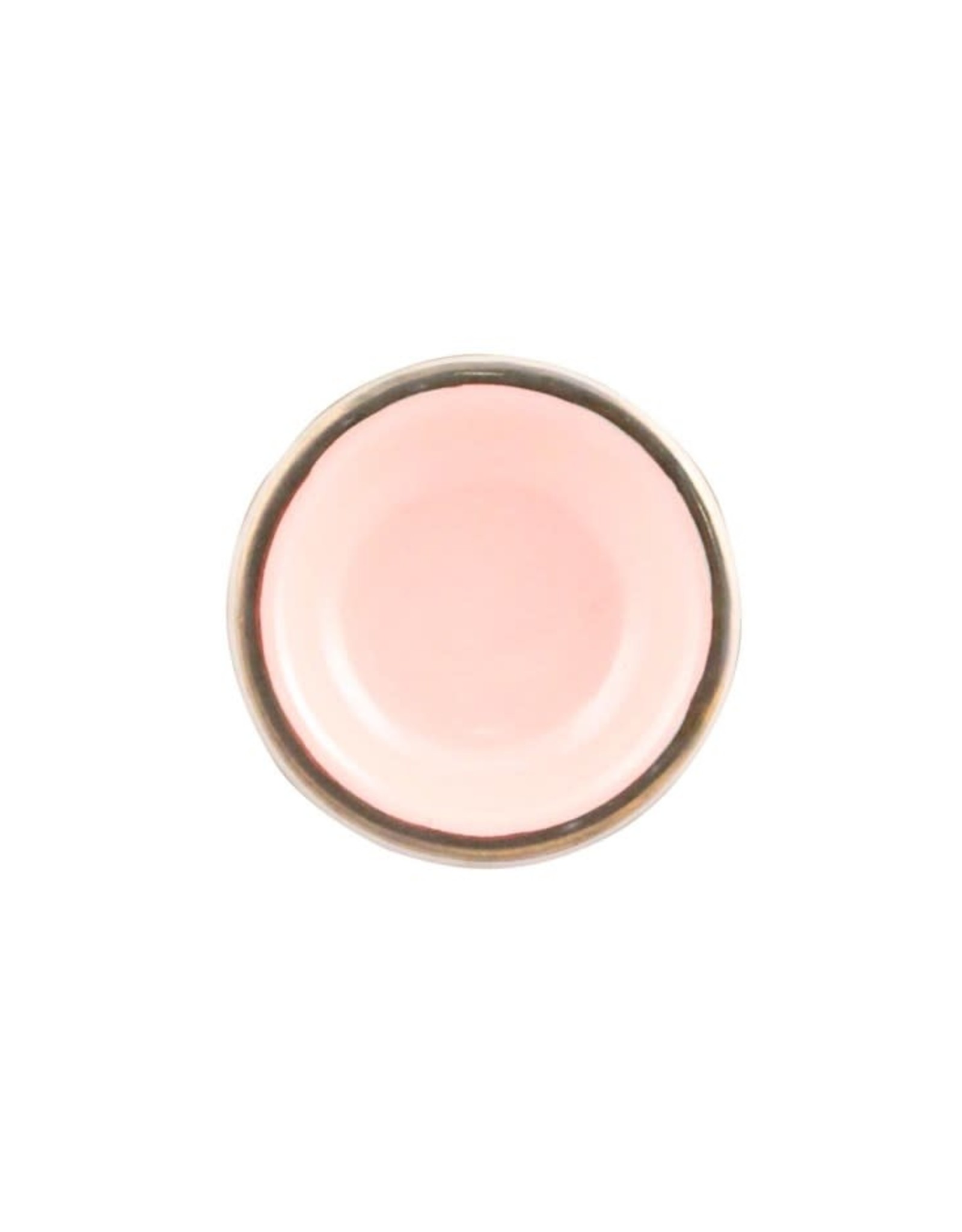 Pink with Gold Ceramic Knob D2"