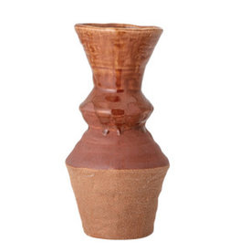 Caramel with Sand Finish Base Vase D4.75" H9.75"