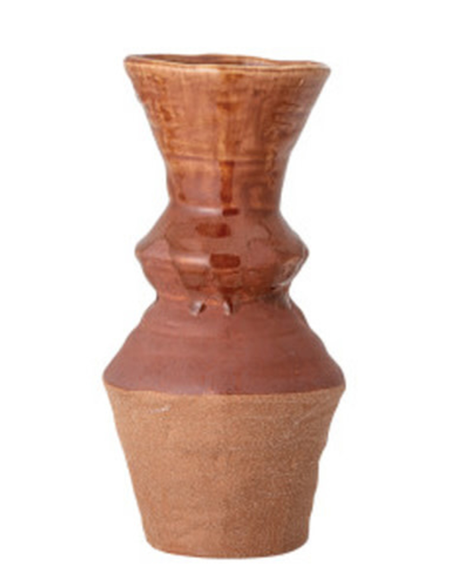 Caramel with Sand Finish Base Vase D4.75" H9.75"