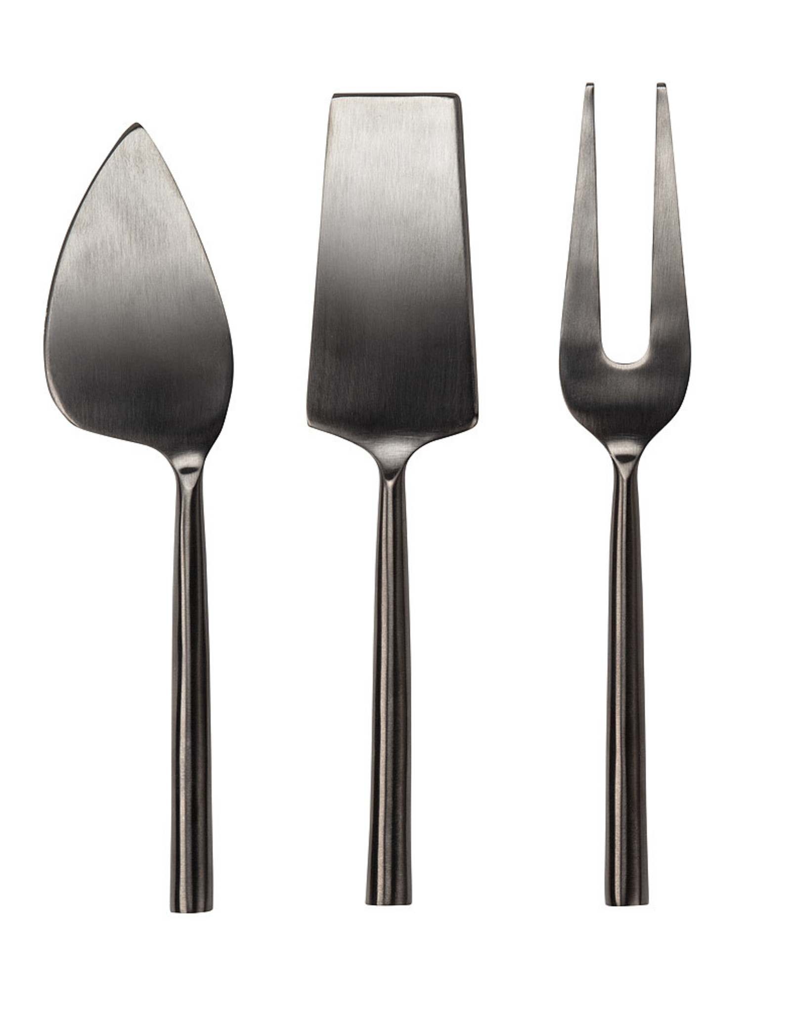 Matte Black Finish Cheese Knives Set  6.5" 3 piece