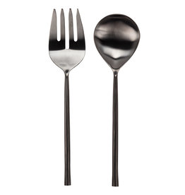 Black Matte Finish Salad Servers 11"