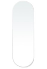 White Brady Tall Oval Mirror L47" W16"