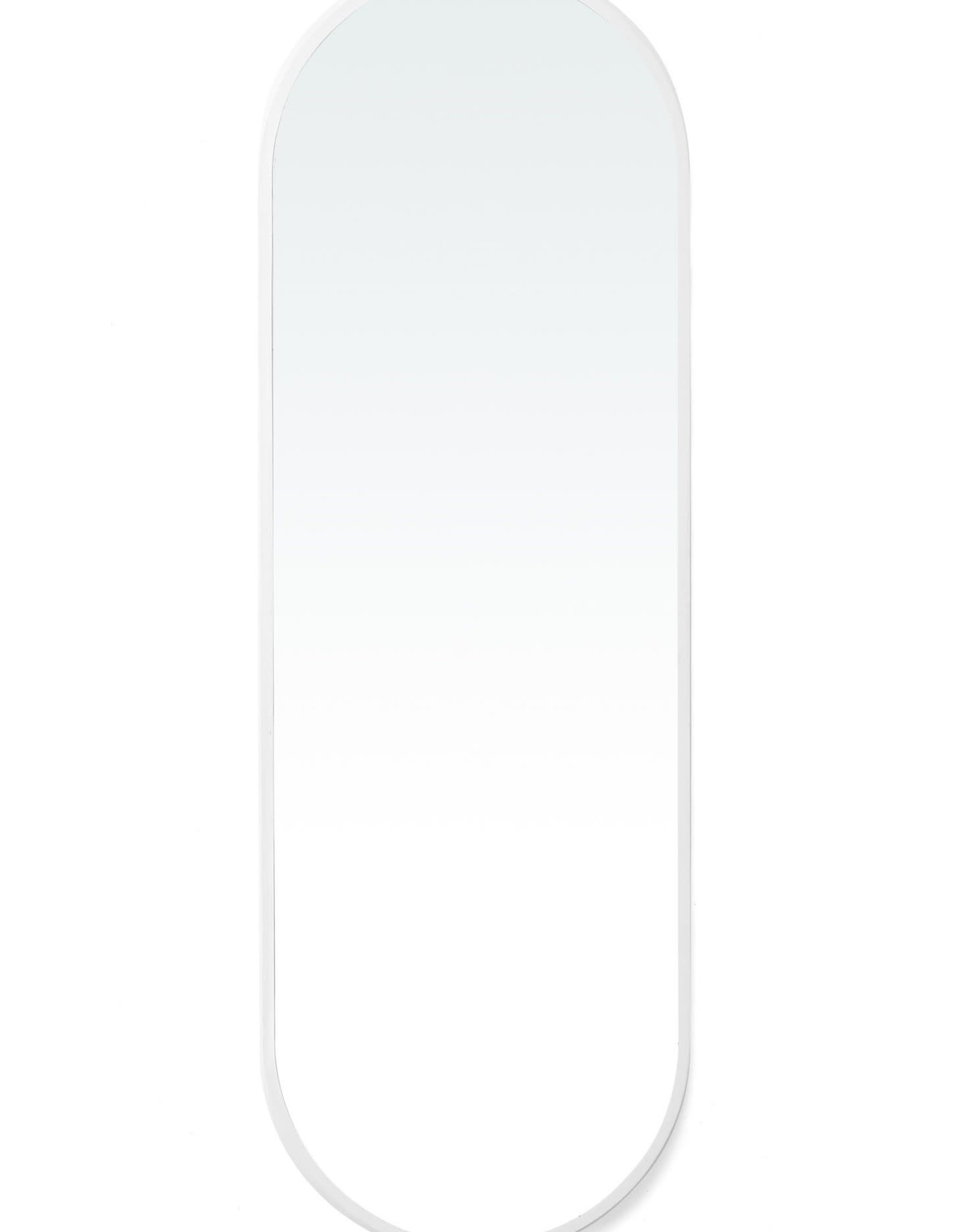 White Brady Tall Oval Mirror L47" W16"