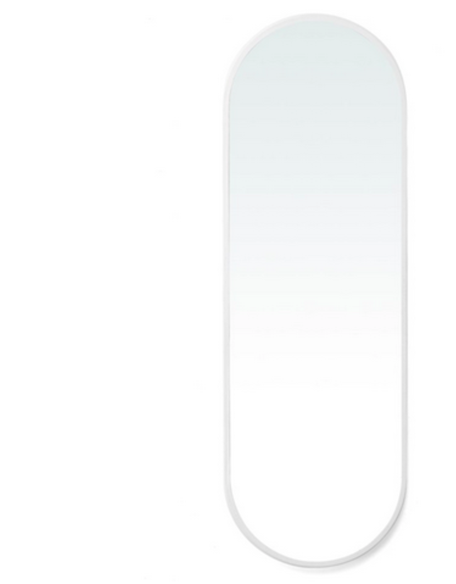 White Brady Tall Oval Mirror L47" W16"
