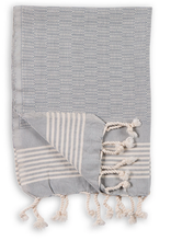 Light Grey Textured Turkish Hand Towel