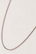 Herringbone Chain Necklace - Silver