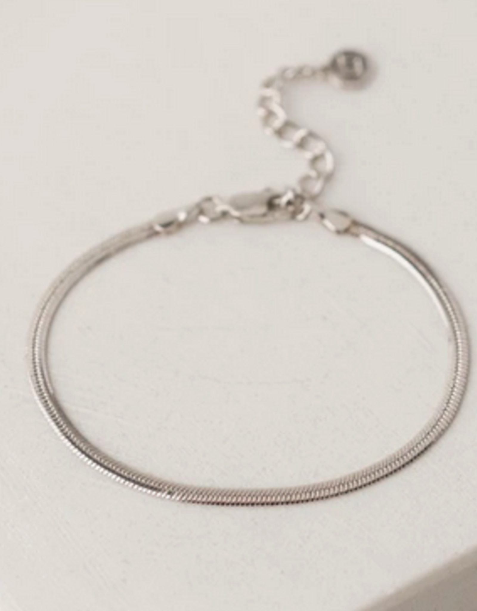 Herringbone Chain Bracelet Silver Centro Garden