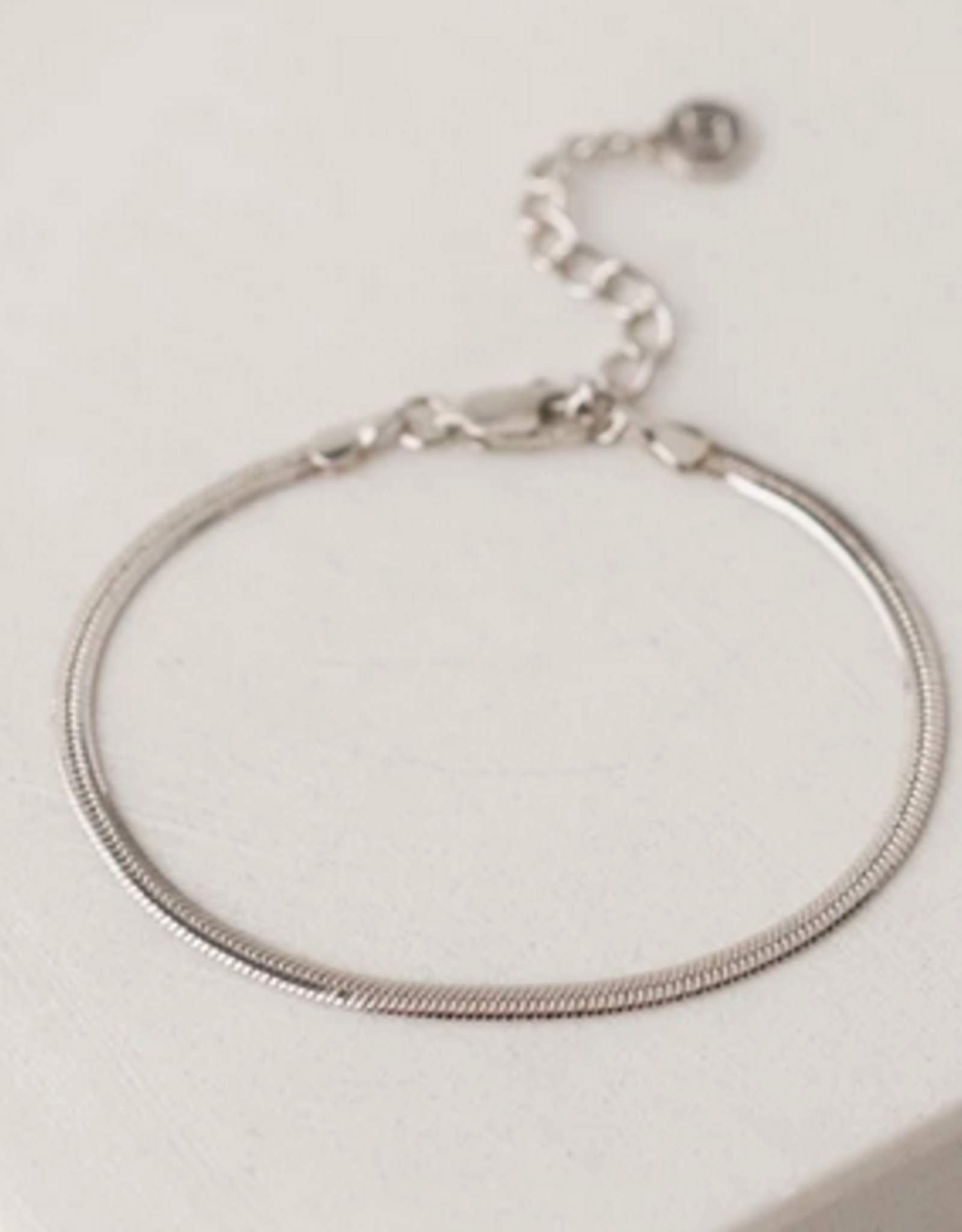 Herringbone Chain Bracelet - Silver