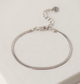 Herringbone Chain Bracelet - Silver