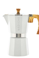White Milano Stovetop Espresso Coffee Maker 6 cup