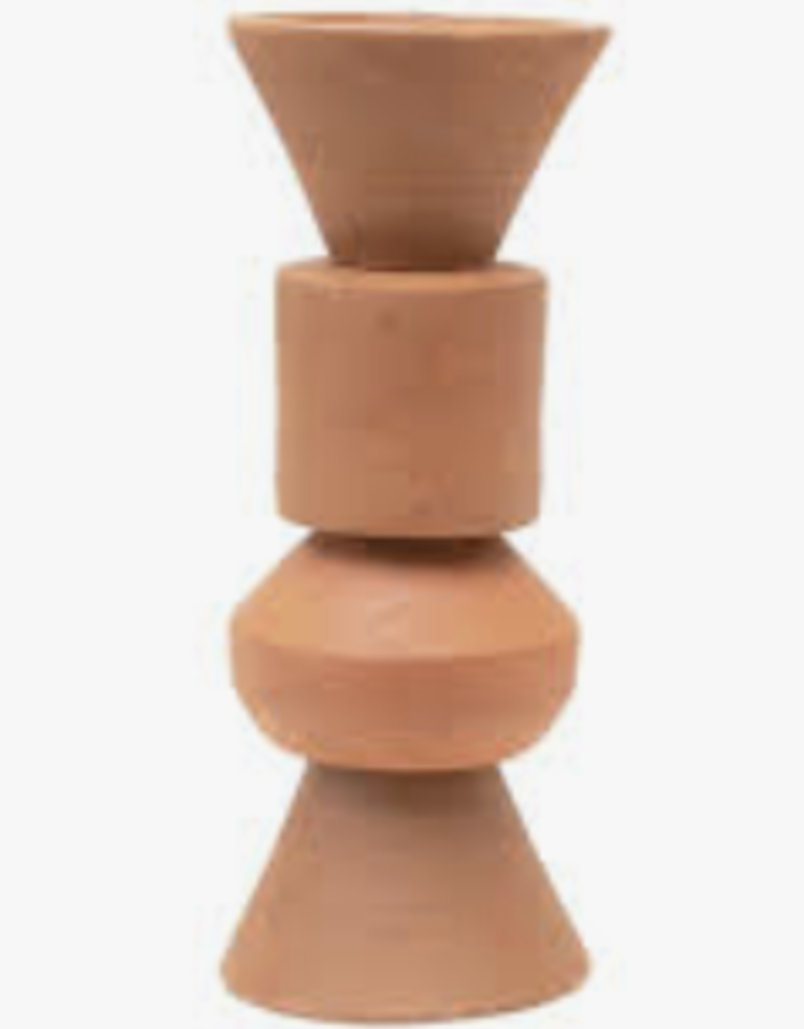 Stacked Shape Terracotta Vase