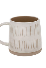 Sandstone Mug - Short Lines H4"